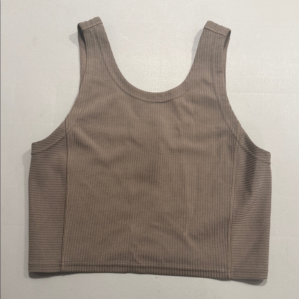 Lululemon Women’s Athletica Taupe Ribbed Tank Size 6
